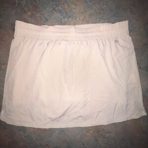 DSG Women's Mid-Rise White Stride Skort with Built-In Shorts, Large, Beige